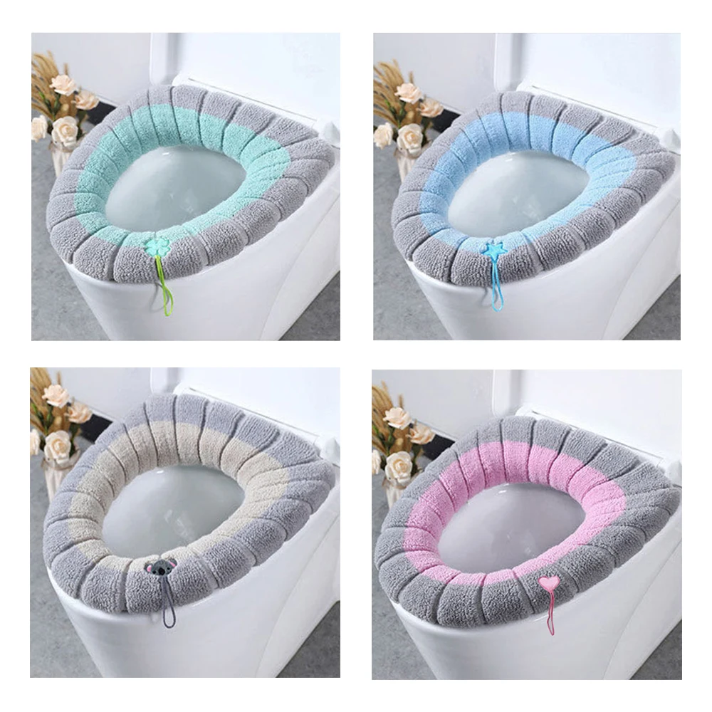 

Universal Toilet Seat Keep Warm Closestool Mat For Home And Comfort O-shape Decor Toilet Seat Cover/Cushion/Lid Accessories
