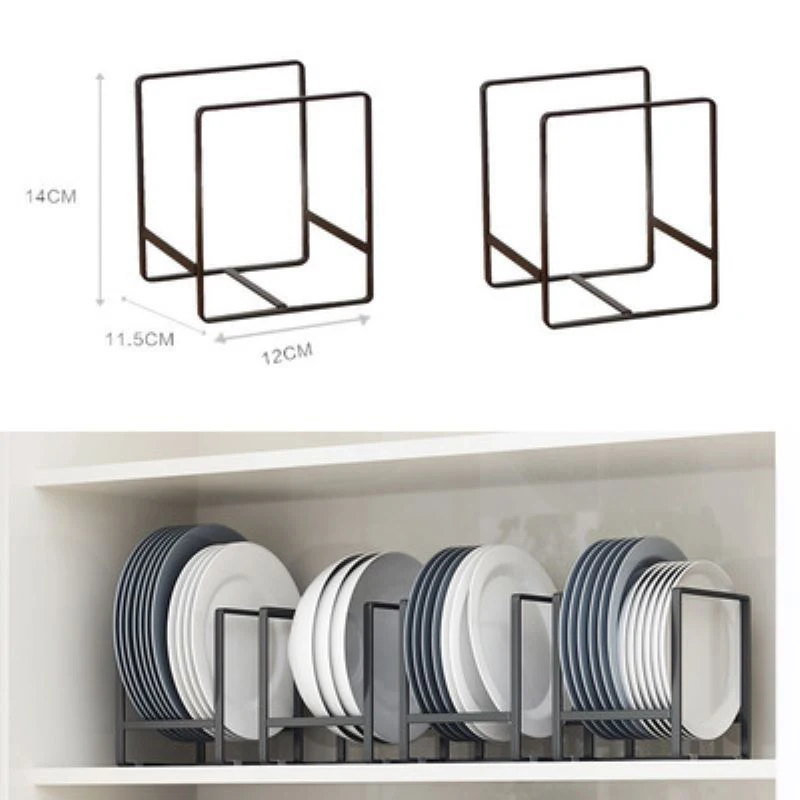 Kitchen Accessories Dish Drain Rack Pot Lid Holder Tray Tableware Cupboard Organizer Bowl Stand Drainer Dinnerware Storage Shelf