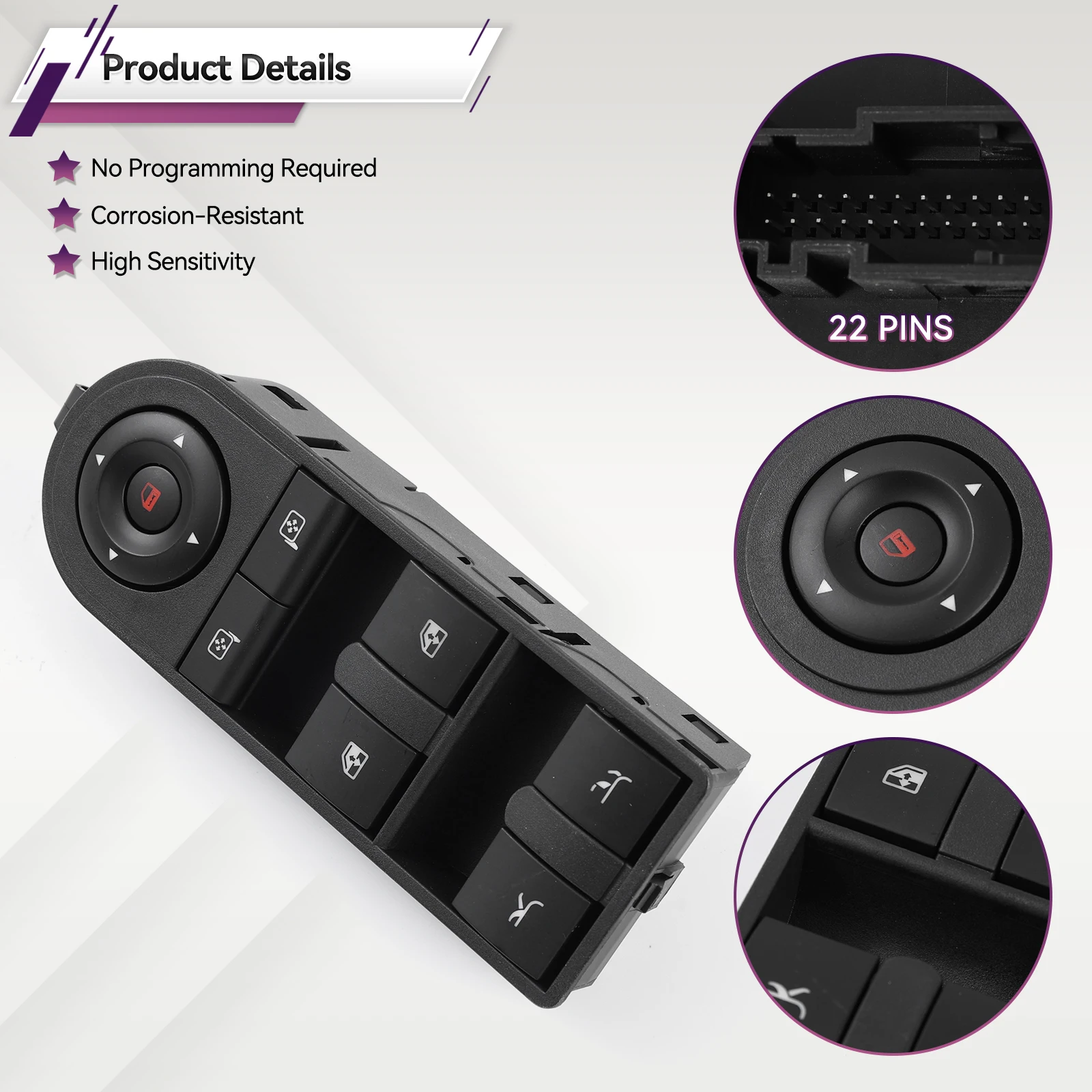 93162636 Передняя левая сторона автомобиля кнопка управления электрическим главным