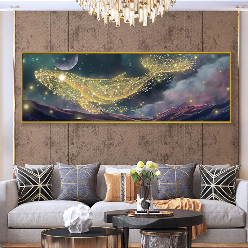 

5D Diamond Painting Fantasy Whale Full Diamond Art Embroidery Large Living Room Office Home Decor Diamond Cross Stitch Kits