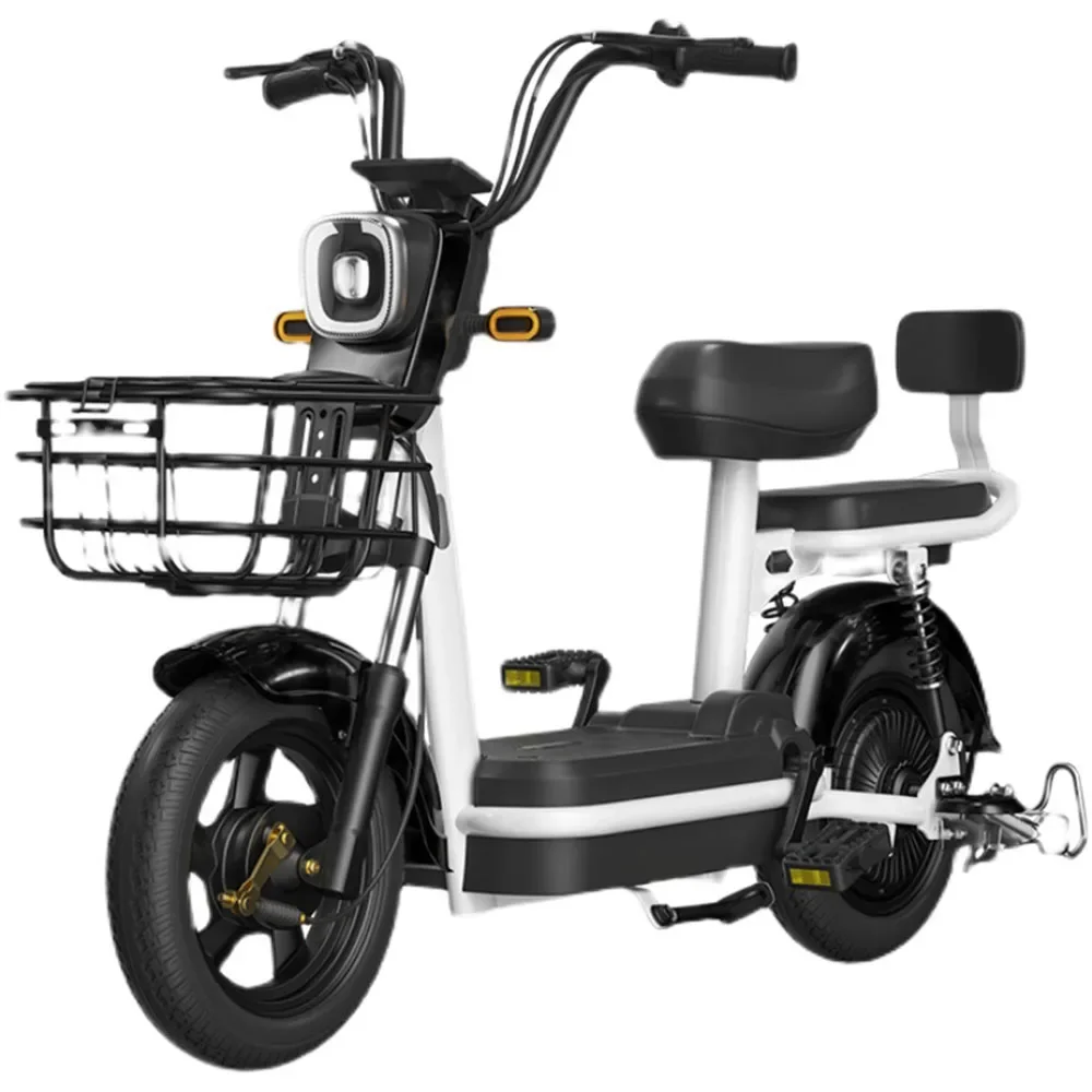 

Electric Motorcycle 14Inches 12/15/20A 48V 350W Mobility Scooter High Carbon Steel Frame Front And Rear Hub Brakes