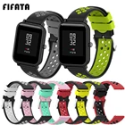Двухцветный силиконовый ремешок для часов FIFATA 20, 22 мм, для Xiaomi Huami Amazfit BipGTRGTSPaceStratos 3Garmin Vivoactive 3Come SQ