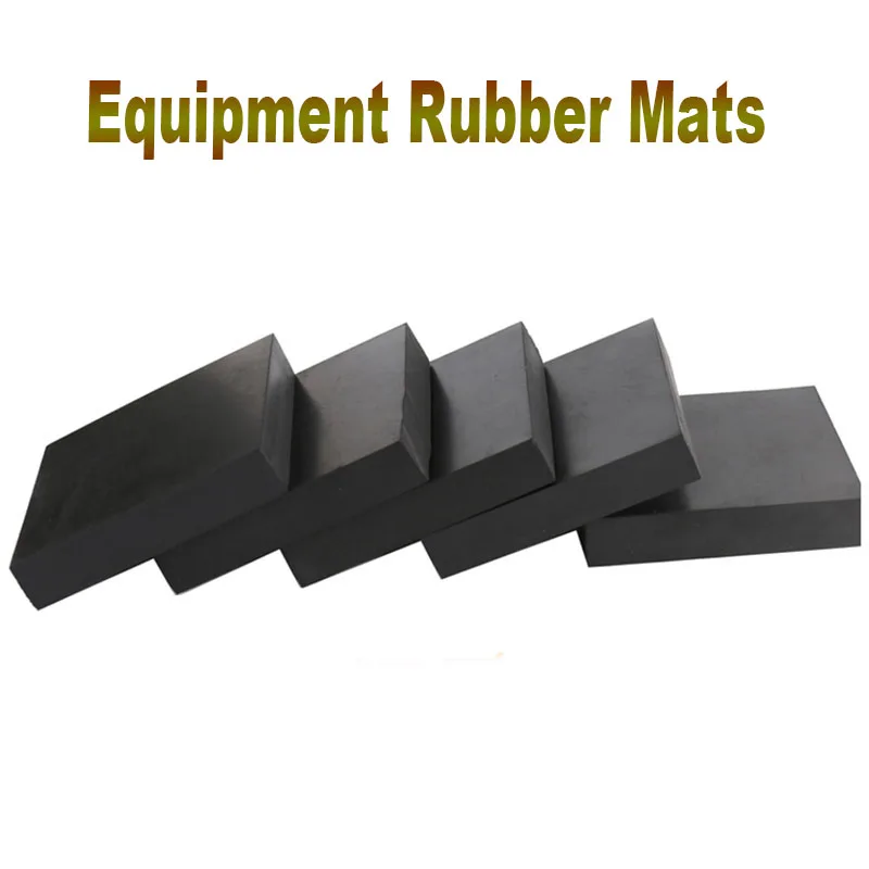 

1 PC Equipment Rubber Mats industrial cushion block long square Multifunctional Anti Vibration Mat Non-slip Mats-rubber pad