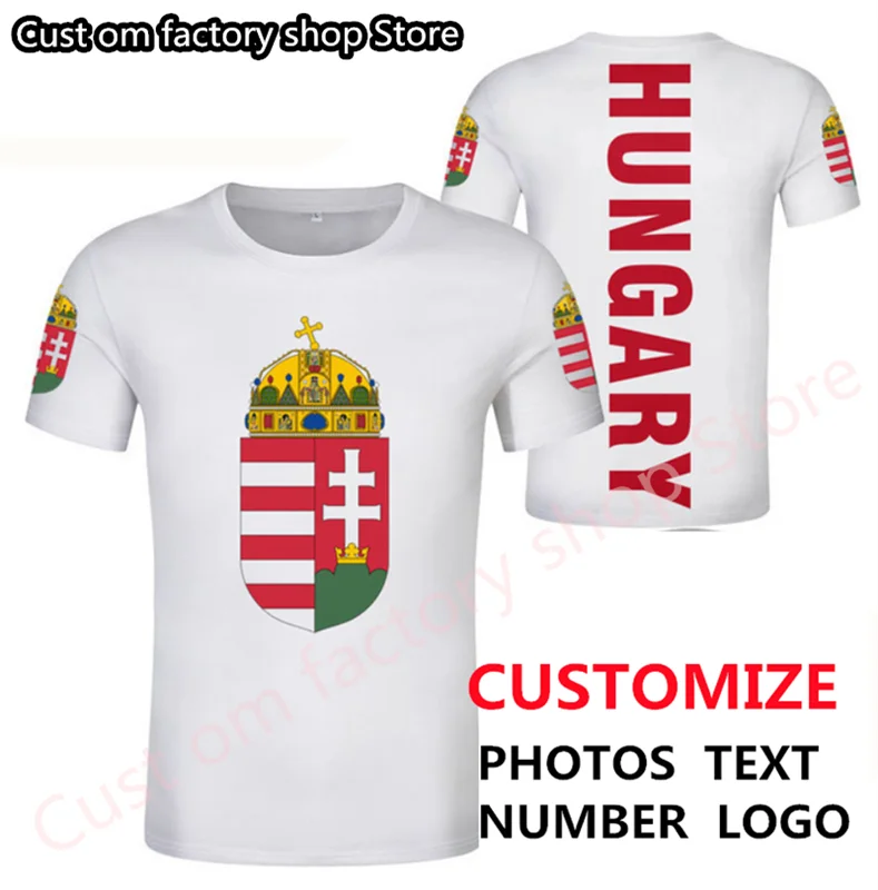 

HUNGARY male youth diy custom made name number hun boy t shirt nation flag hu hungarian country college print photo boy clothing