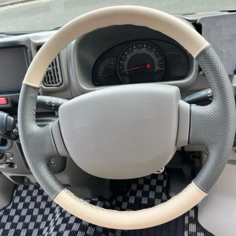 

Индивидуальный чехол на руль из микрофибры, сшитый вручную для Suzuki, каждый мини-фургон 2005-2014, аксессуары для салона автомобиля