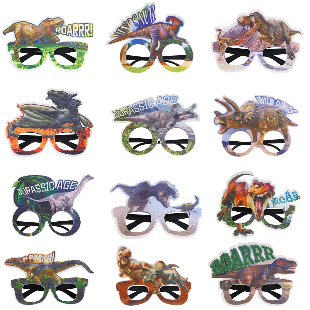 

WANGAIYAO new fashion creative children's birthday party decoration dinosaur glasses photo props Tyrannosaurus rex funny eyes