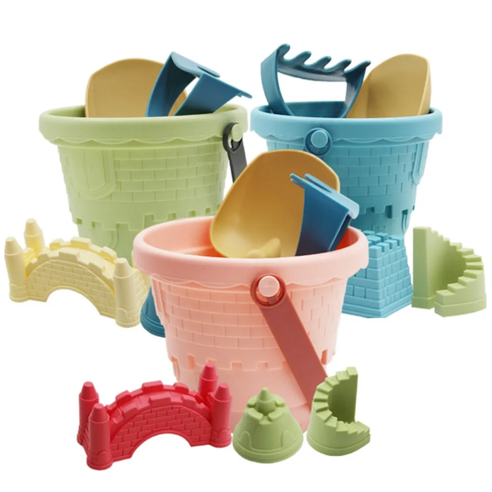 

Beach Sensory Bucket Toys For Kids Sand Plage Play Toys Parent-Children Interactive Beach Water Play Shovel Castle Model Toy Kit