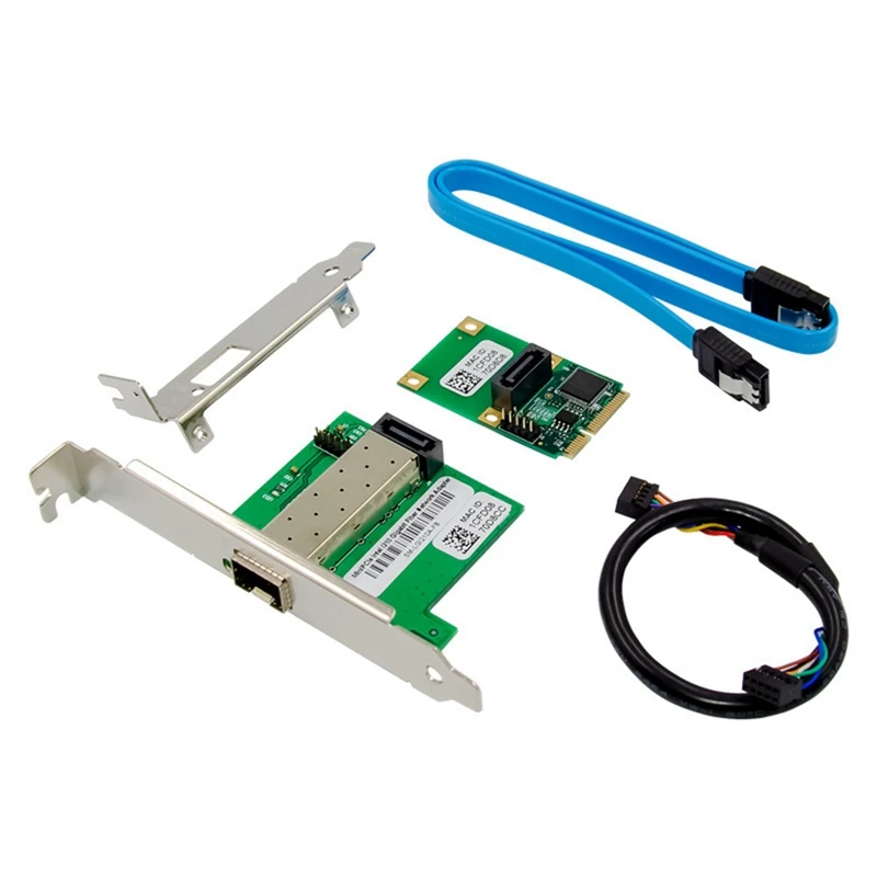 

MINI PCI-E for I210 Network Card SFP Single Port Ethernet Adapter 1G 1000M Fiber Optic Card for Computer