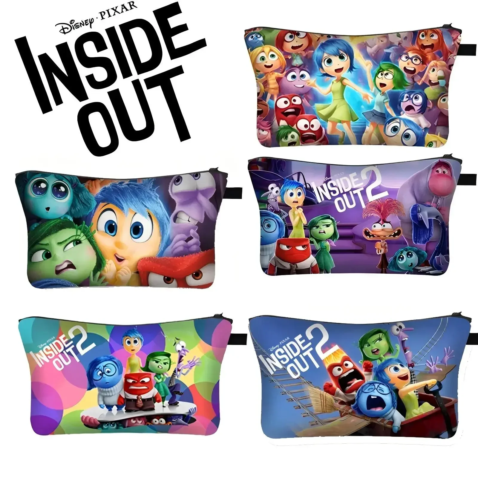 Disney Inside Out 2 косметичка с героями мультфильмов кошелек для монет сумка Kawaii Joy