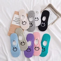 cotton socks womens silicone non slip invisible socks slippers socks korean version sweet smiley socks shoes ladies boat socks
