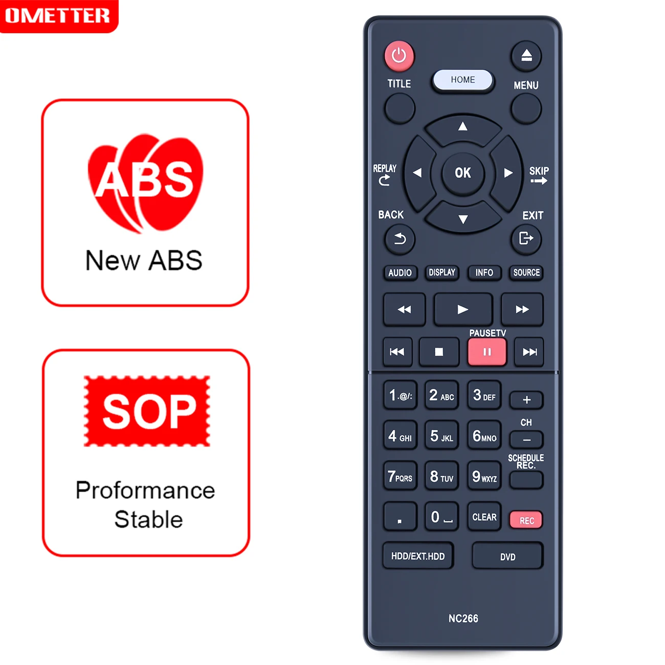 New Remote Control NC266 NC266UH for Magnavox DVR DVD Recorder MDR865H/F7 MDR867H/F7 MDR868H/F7
