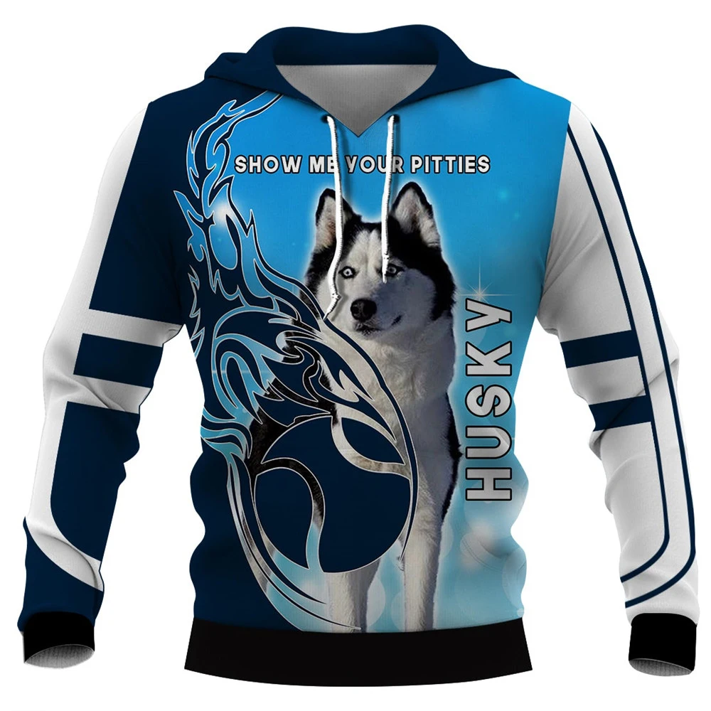 

CLOOCL Animals Hoodies 3D Graphic Totem Dog Husky Printed Sweatshirts Pullover Tops Casual Harajuku Streetwear Dropshipping