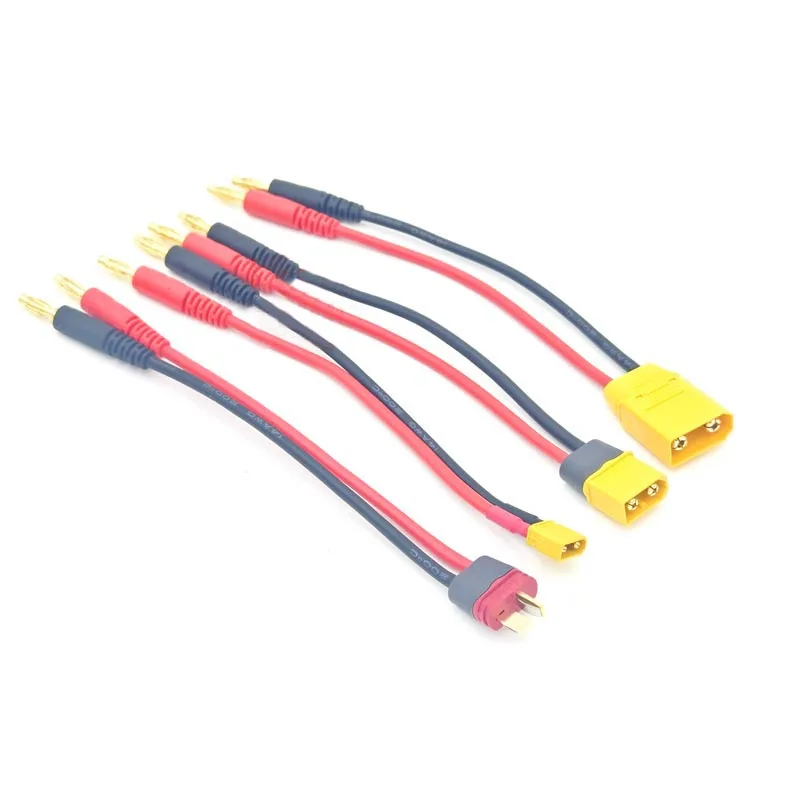 

1PCS B6 Balance Charger Adapter Cable XT90 XT60 XT30 T Plug to 4mm Banana Connector Charge Lead 15cm 30cm 14AWG for RC Aircraft