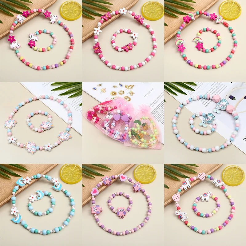 2 шт./компл. множество мультяшных ювелирных комплектов с милым рисунком из