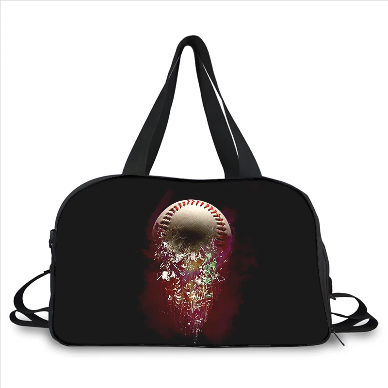 baseball movement 3D printing fashion trend portable large capacity multi-function messenger bag travel bag