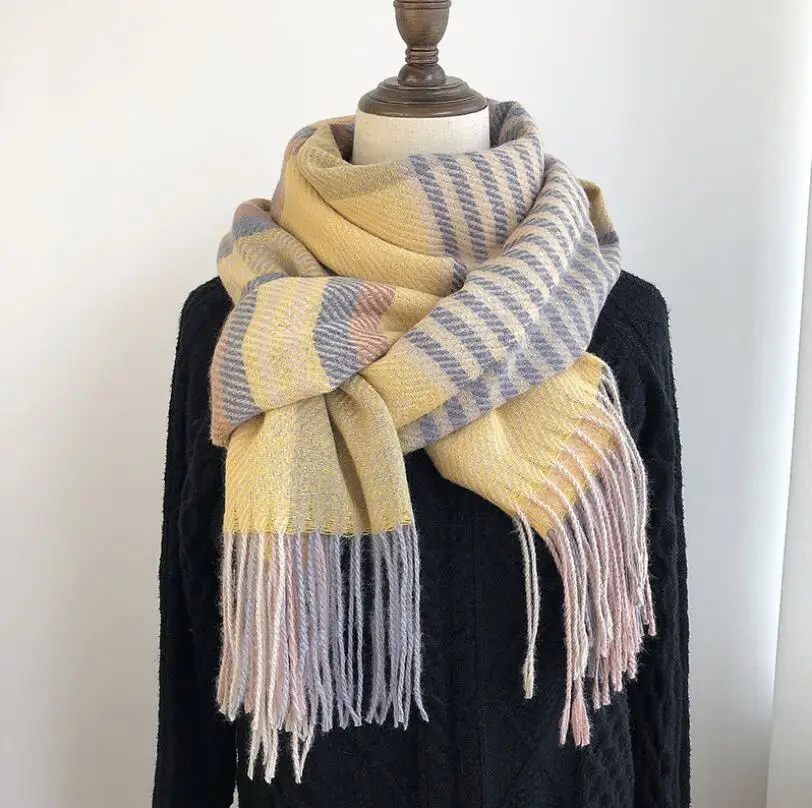 

Новинка 2022, зимний женский Повседневный хлопковый шарф, Женский мягкий шарф, женский шарф