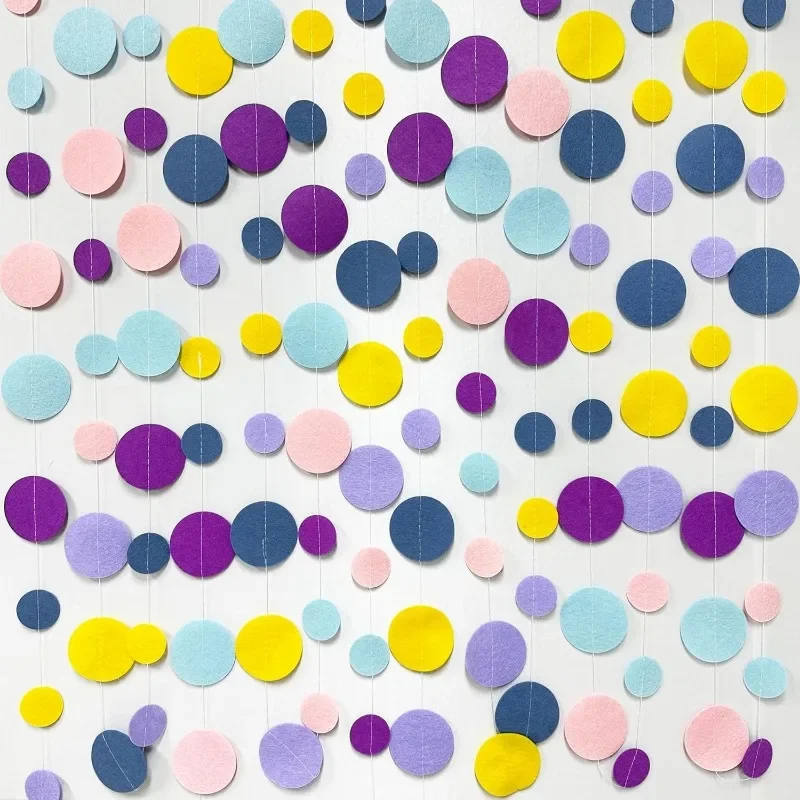 Украшения на день счастья Oh темно-синяя желтая фиолетовая розовая стая гирлянда