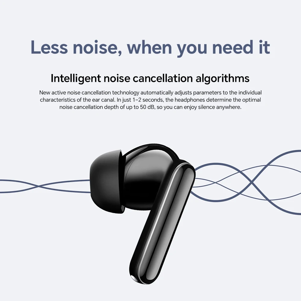 Фото Наушники HONOR CHOICE Earbuds X8 TWS, беспроводные наушники Bluetooth 6.0, ANC, шумоподавление 50 дБ, 12-мм динамик, 44 часа автономной работы, Android, iOS №4