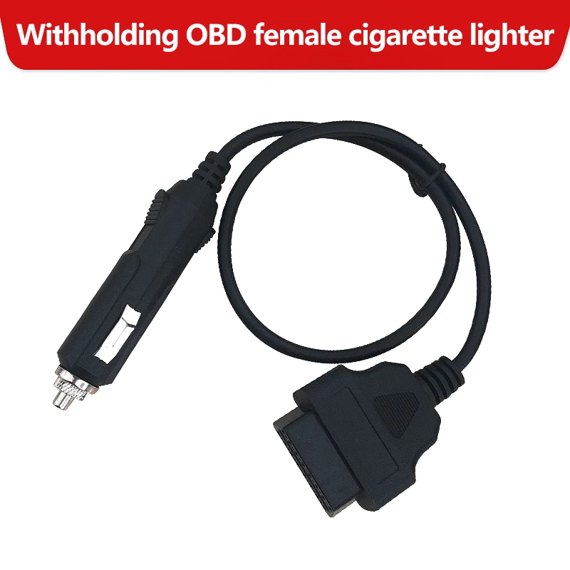 

OBD Female Turn Cigarette Lighter Power Supply Cable Connector Cable Adapter