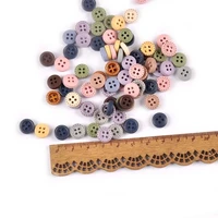50 pieces mixed color wood buttons for handmade diy scrapbooking crafts sewing accessories clothing supplies home decor 10mm