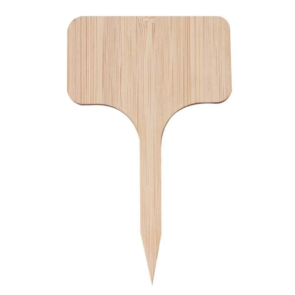 

Bamboo Garden Labels Eco-Friendly T-Type Wooden Plant Sign Tags Classification Sorting Writing Plate Board Plug In Card Flowers