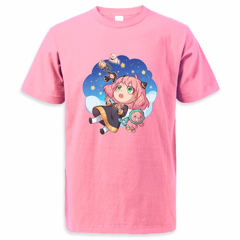 

SPY FAMILY Mangas Anime Tshirts Mens Summer Harajuku Cute Girl Kawaii Anya T Shirts Printed Round Neck Tees Round Neck Tees