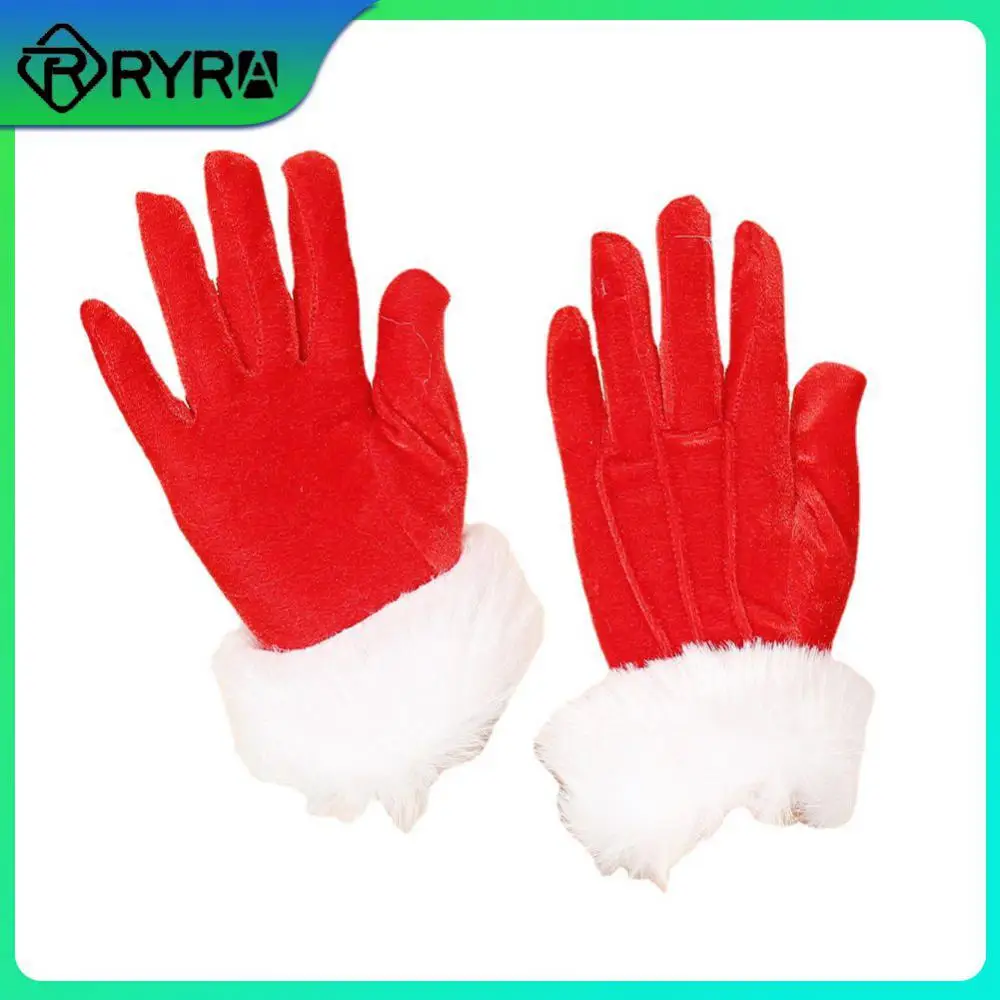 

Party Soft So You Can Use It With Confidence Golden Velvet Smooth Velvet Glove Christmas Gloves Gloves Decoration Short Style