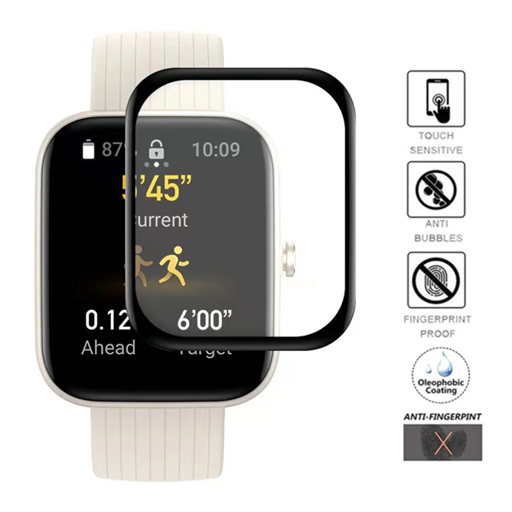 

3D Curved Edge Protective Film For Huami Amazfit Bip 3/3 Pro Full Screen Protector