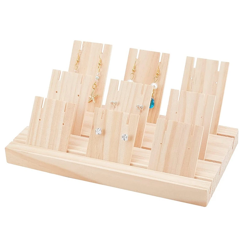 

Earring Necklace Display Stands,15Pcs Earring Cardboard Wood Earring Display Stands For Jewelry Displaying Business Card
