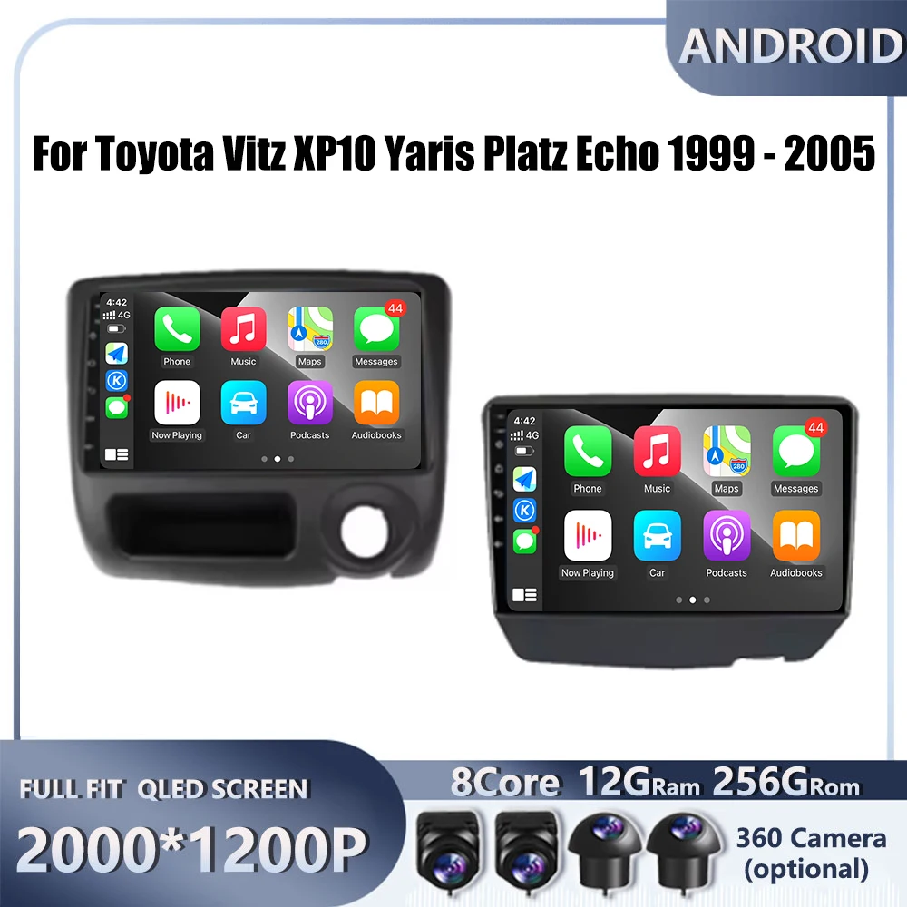 ОС Android Carplay для Toyota Vitz XP10 Yaris Platz Echo 1999-2005 автомобильный радиоприемник навигация GPS