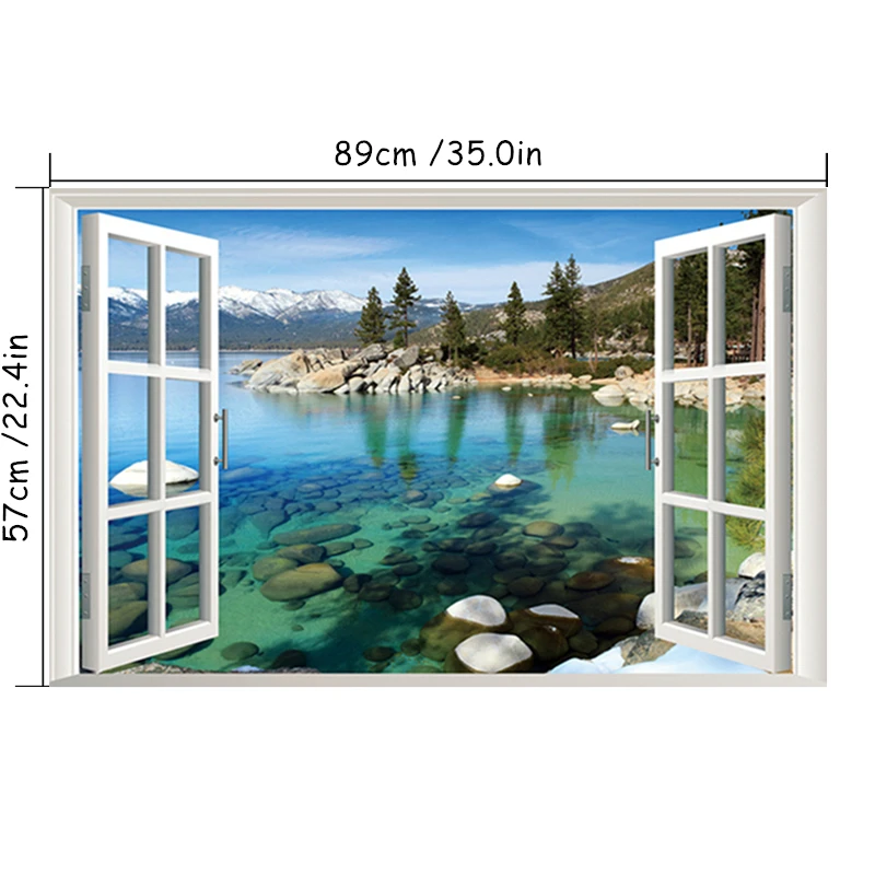 Настенная 3D Роспись с изображением озера водопад виниловые наклейки пейзажем