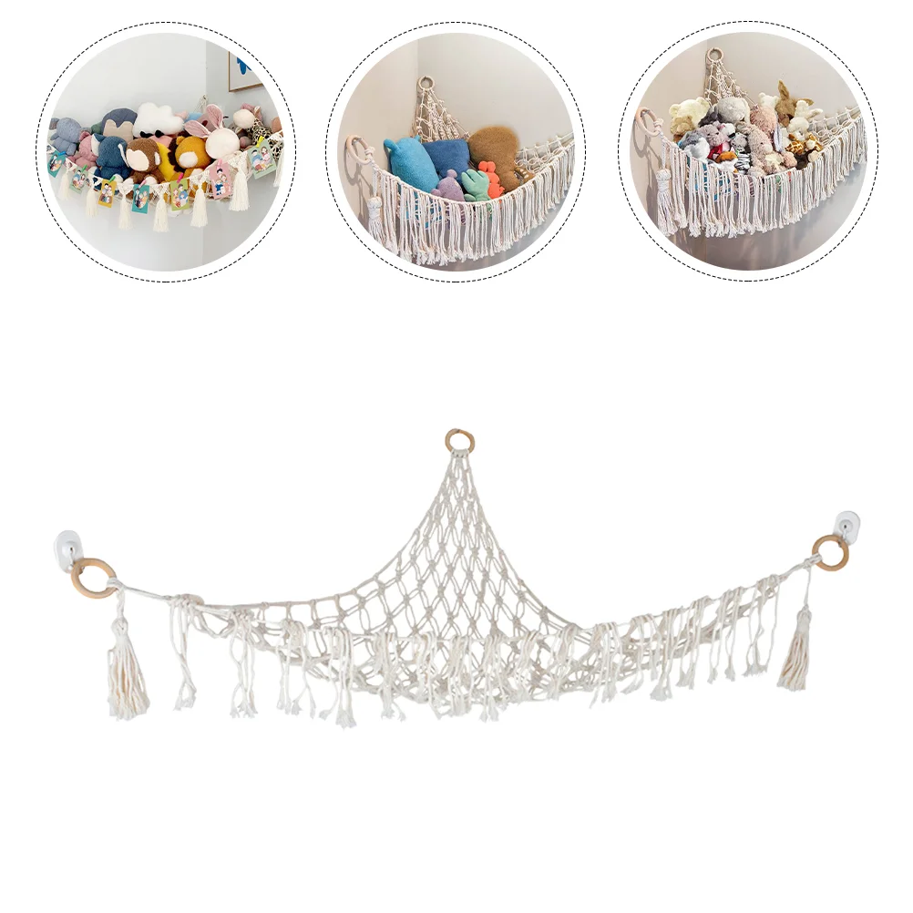 

Bathtub Mesh Net Stuffed Animals Hammock Mesh Bath Toy Holder Large Laundry Hamper Storage Hammock Weave Soft Toy Hammock