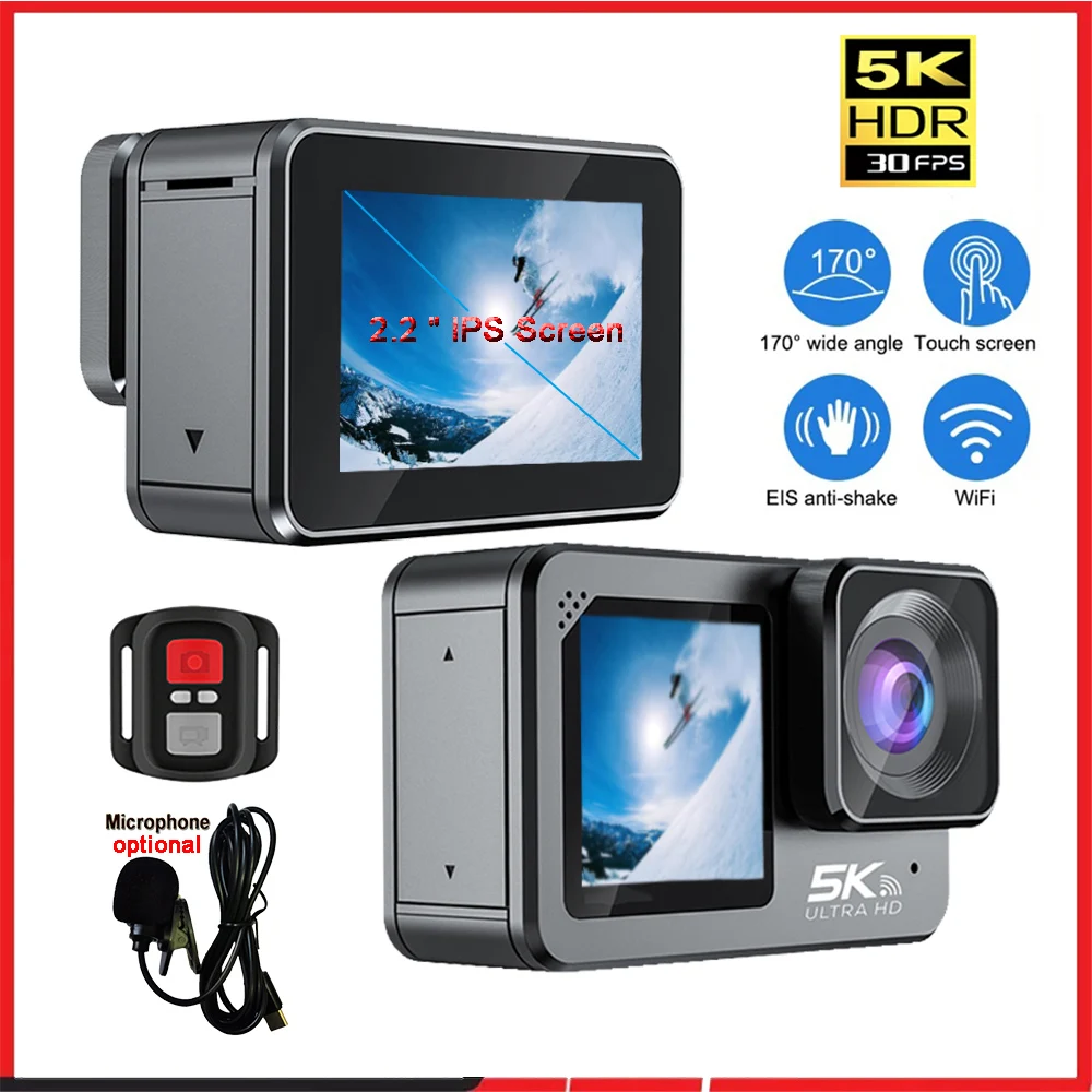 Экшн-камера F6 5K 4K60FPS 48MP EIS 170D 2,2 
