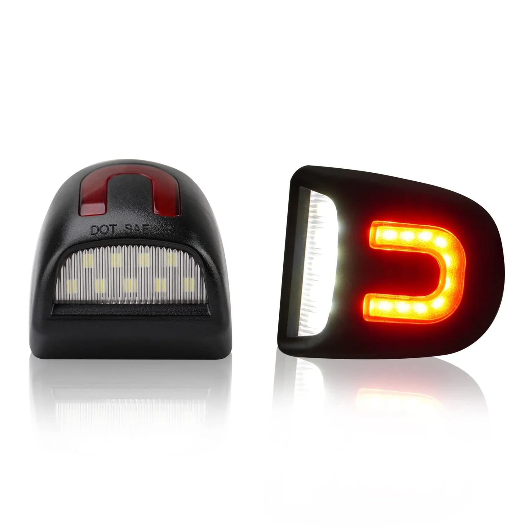 

Красный U-образный светодиодный светильник для номерного знака для Chevy для Silverado для GMC-Sierra 1500 2500, 2 шт.