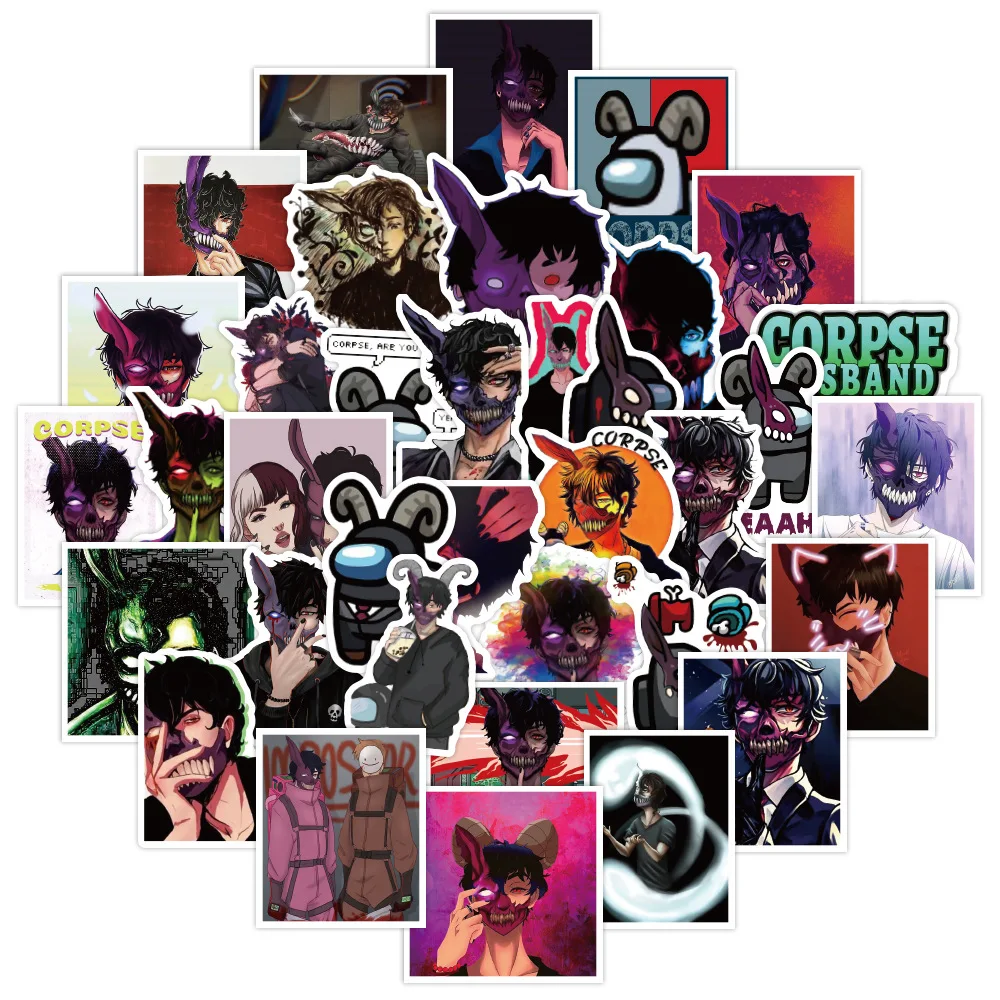 

50 шт. наклейки на тему граффити мужчина-труп для самостоятельного изготовления гитары мотоцикла ноутбука багажа скейтборда автомобиля