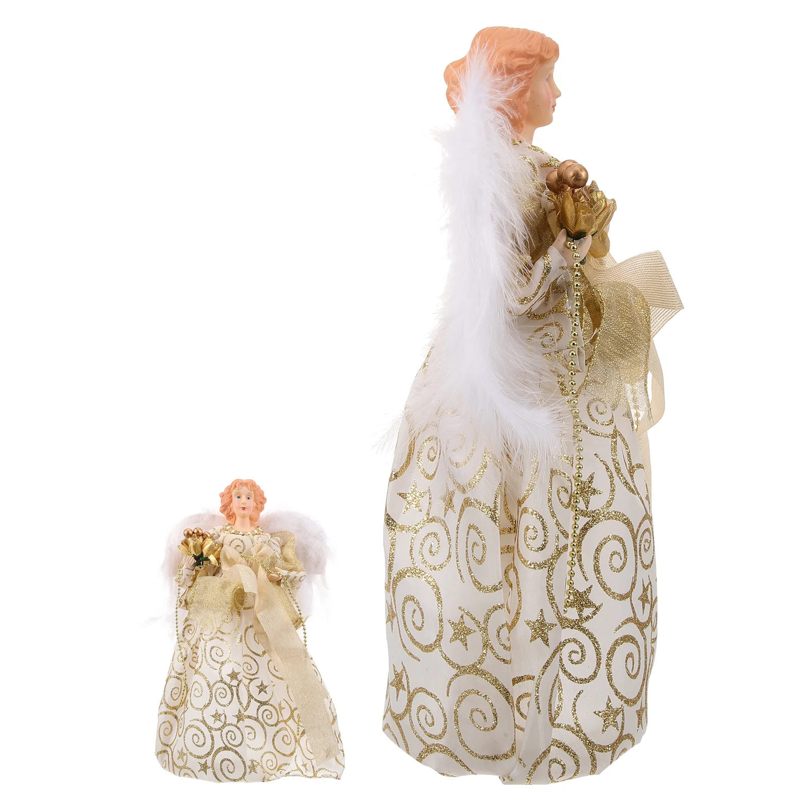 Товары для украшения рождественской елки Плюшевые крылья Ангел Верхняя звезда