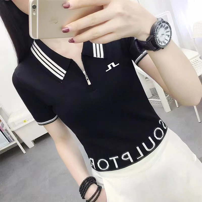 

Summer Women's Golf Shirt New Golf Clothing Golf Fashion Shirt Women's Horse Sports T-shirt Leisure Fashion Knitted Top