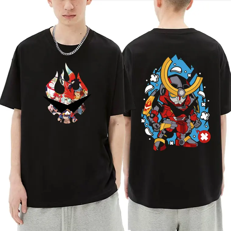 

Футболка Tengen Toppa Gurren Lagann с рисунком из аниме, Мужская свободная футболка большого размера с коротким рукавом, мужская и женская мода