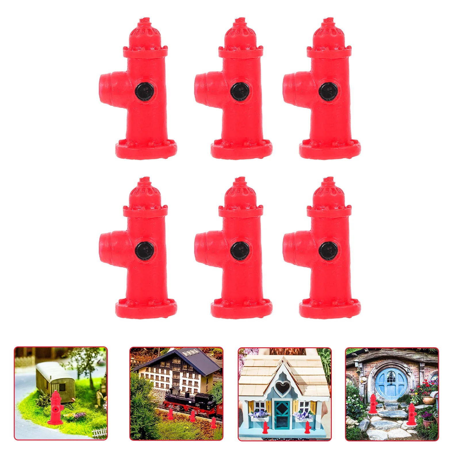 

Fire Hydrant DIY Landscape Model Small Decor Imitated Street Traffic Sign Resin Craft