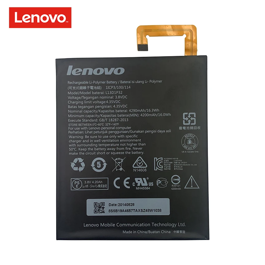 Оригинальный аккумулятор L13D1P32 для Lenovo Lepad 8 дюймов Φ 4290 Tab 3 | Мобильные телефоны и