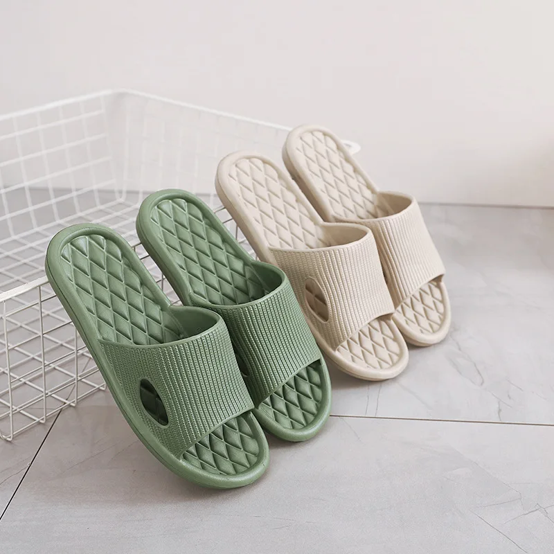 Non-Slip Slippers Men Women Indoor Home Slides Bathroom Waterproof Shoes Soft Bottom Outer Wear Sandals