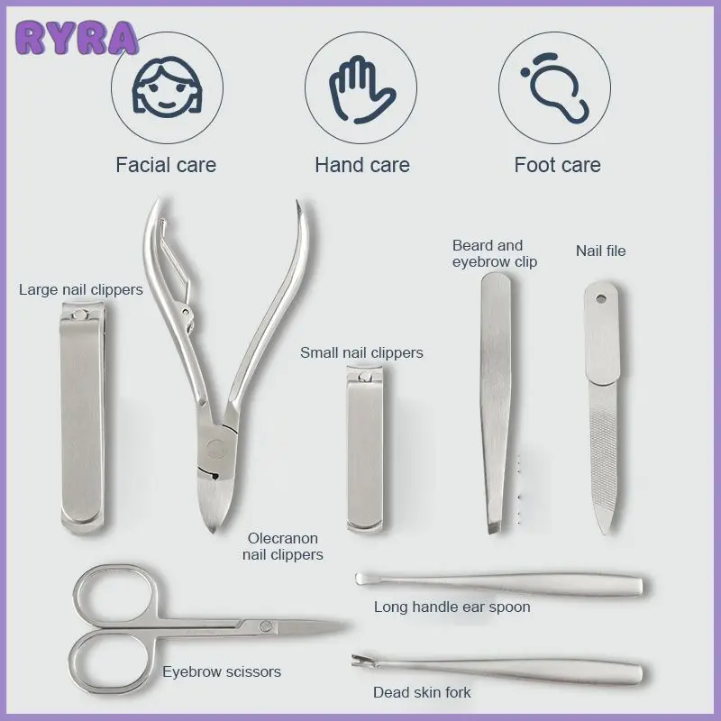 

Набор кусачек для ногтей из нержавеющей стали, набор профессиональных ножниц с коробкой, триммер, Уход за ногтями, наборы инструментов для м...
