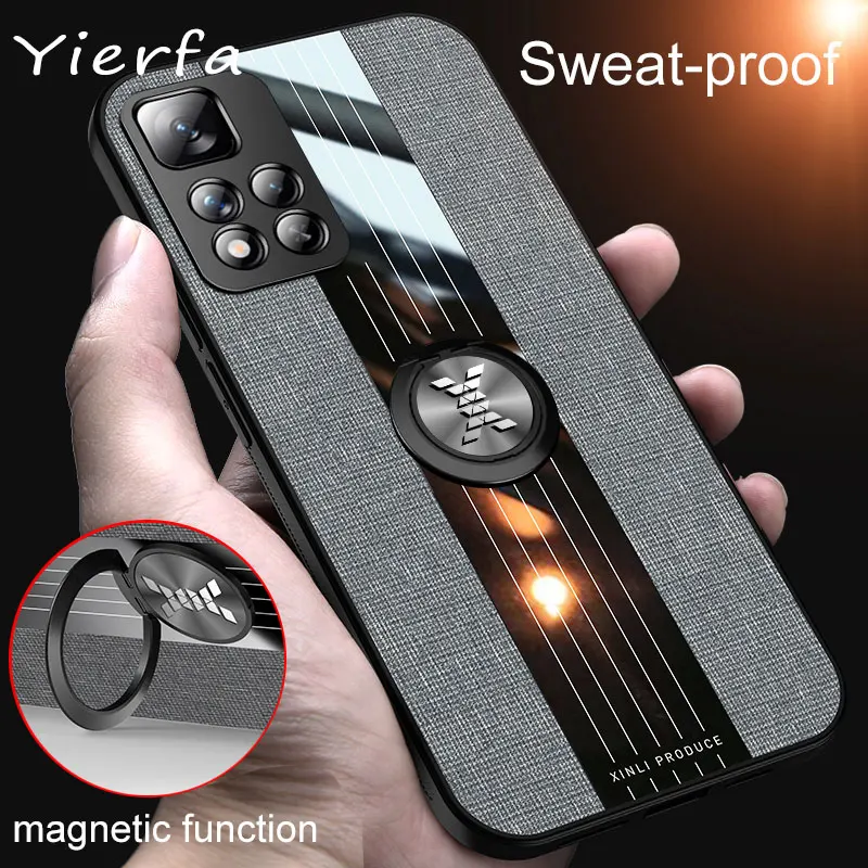 

Чехол для Xiaomi Redmi Note 11 Pro Plus 5G, силиконовая рамка, магнитный держатель с кольцом, задняя крышка для Redmi Note 11S, чехол для Xiomi Note 11 Pro