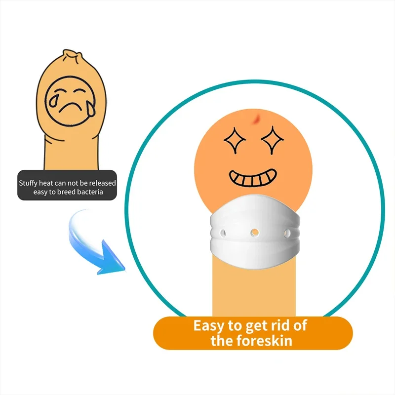 Удлинитель пениса усилитель кольца на пенис мужской корректор Foreskin устройство