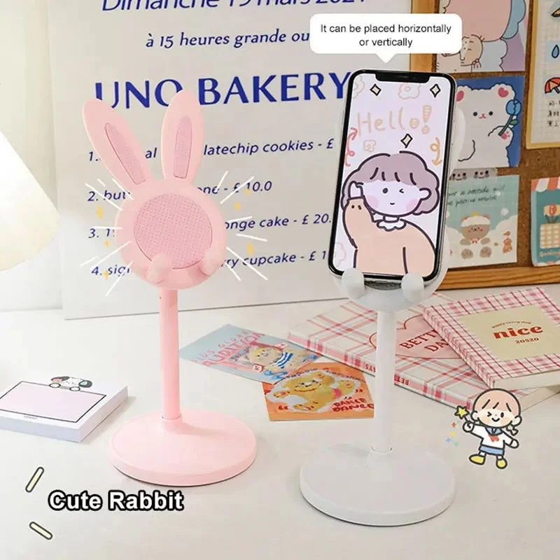 Подставка Для Мобильного Телефона С Милым Кроликом Регулируемая Настольная