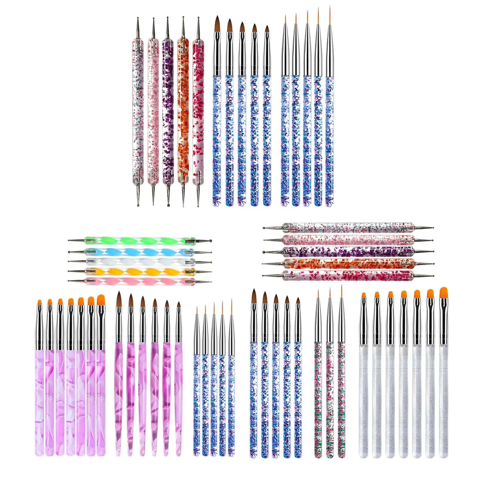 

Gel Polish Nail Brush Nail Art Brush Set Poly Extension Gel Brush Professional for Women Girls Nail Painting Brushes Practical