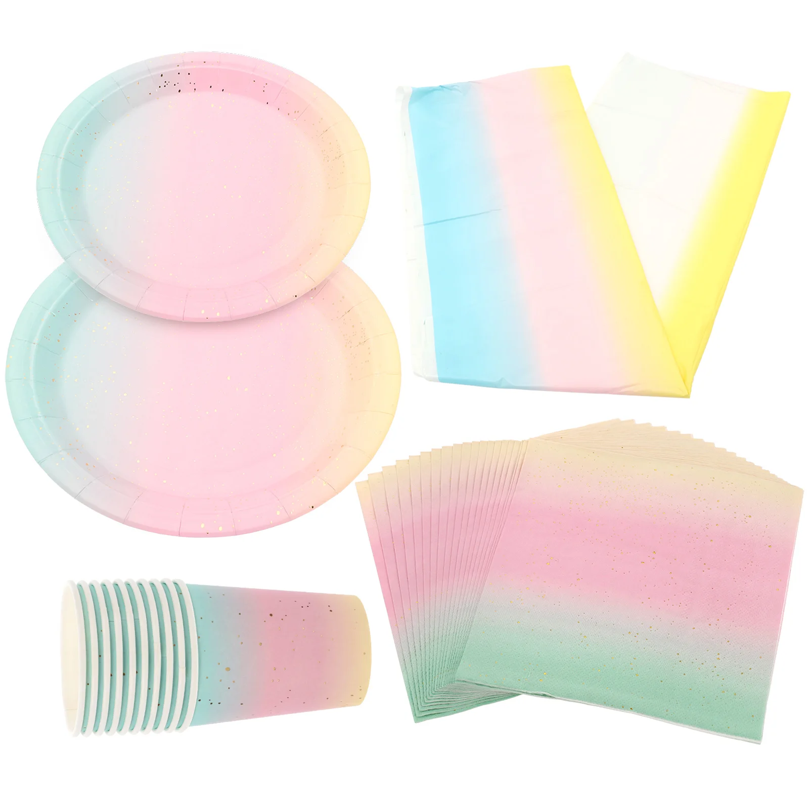 

Party Paper Plates Birthday Set Tableware Dinnerware Shower Dinner Wedding Suppliesbaby Napkins Decorations Happy Dessert