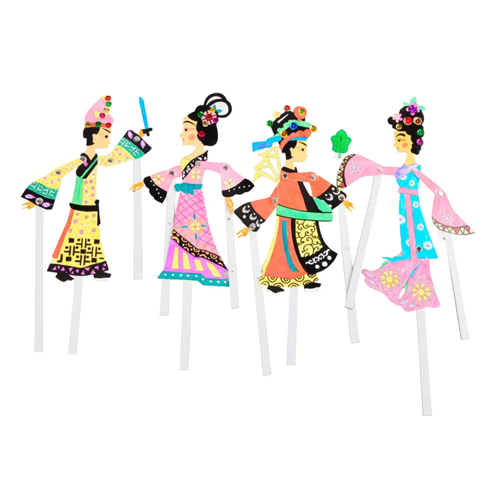 

Puppet Chinese Shadow Toy Kids Hand Paper Theater Puppets Traditional Toys Puppetry Craft Diy Play Performance Prop Show Kit Rod