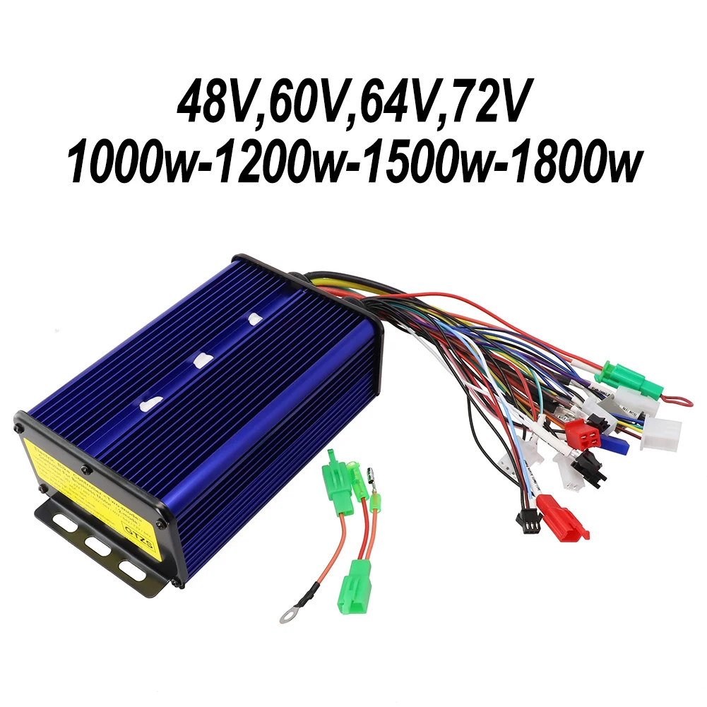 

E-Bike Brushless Hub Motor Controller 1200W 48V 60V 72V 50A 18mos For Electric Bicycle Kick Scooter Metal Controllers Parts