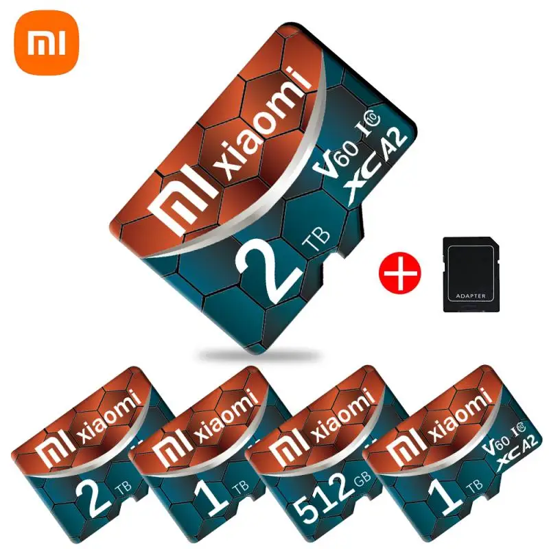 Xiaomi 2TB SD-карта памяти 1TB Class 10 Micro TF/SD-карта 512 ГБ Высокоскоростная карта A2 U3 Flash TF V30